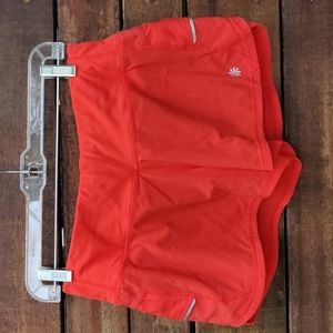 Athleta XS running exercise short with built in panty - Orange with reflectors